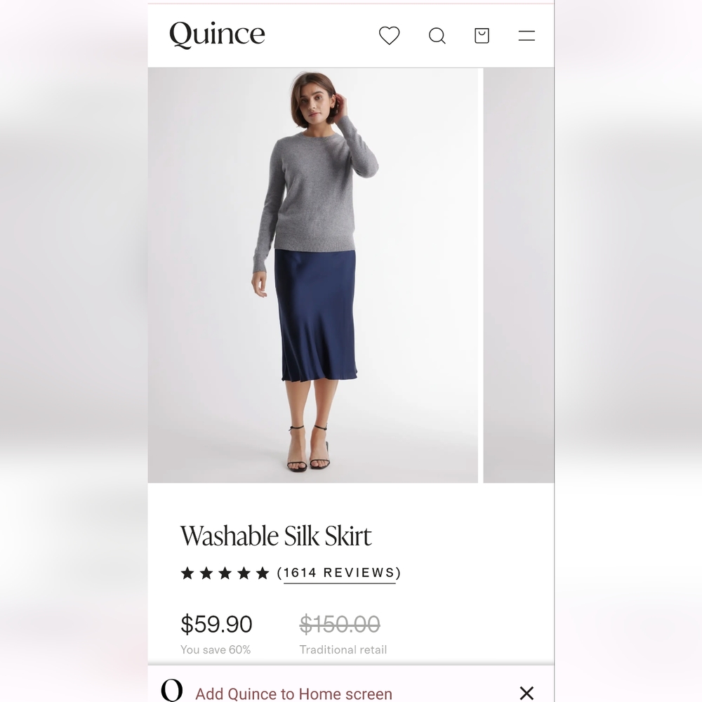 Quince Silk Midi Skirt
